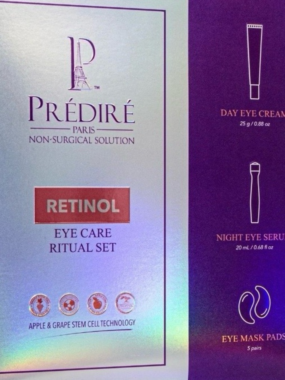 Predire Paris Retinol Eye Care Ritual Set - White & Purple